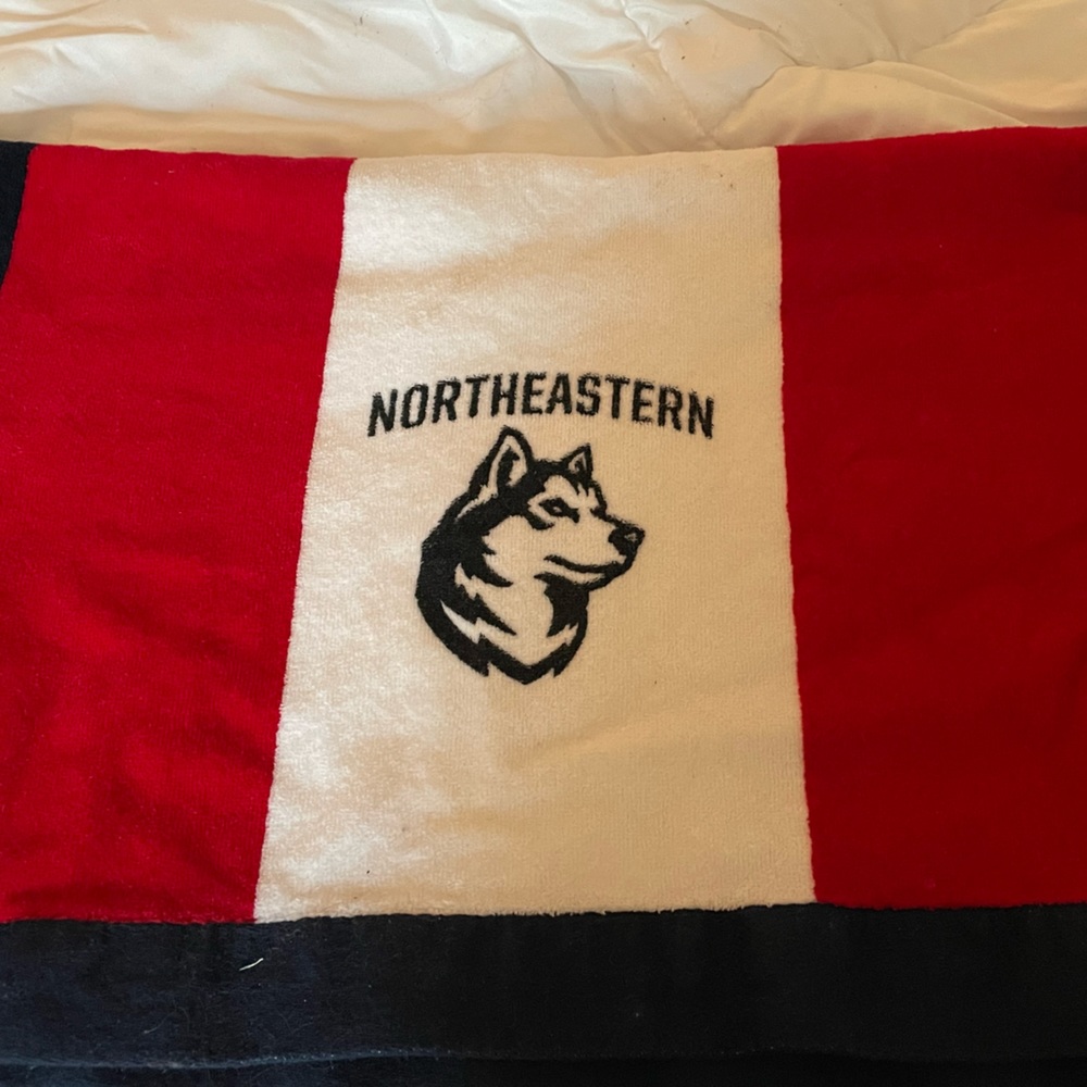 Northeastern beach towel